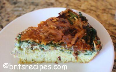 Bacon & Spinach Crustless Quiche