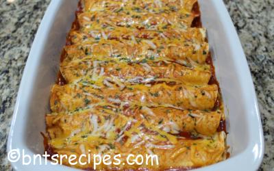 Cheesy Shredded Chicken Enchiladas