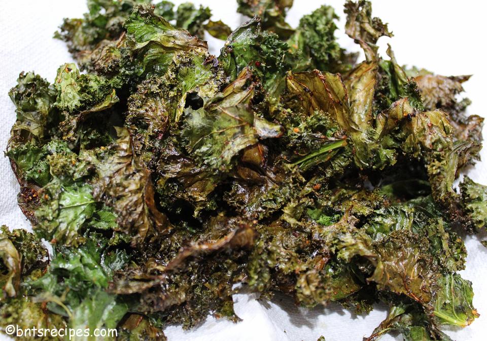 crunchy baked kale chips