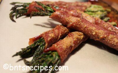 Turkey Bacon-Wrapped Asparagus