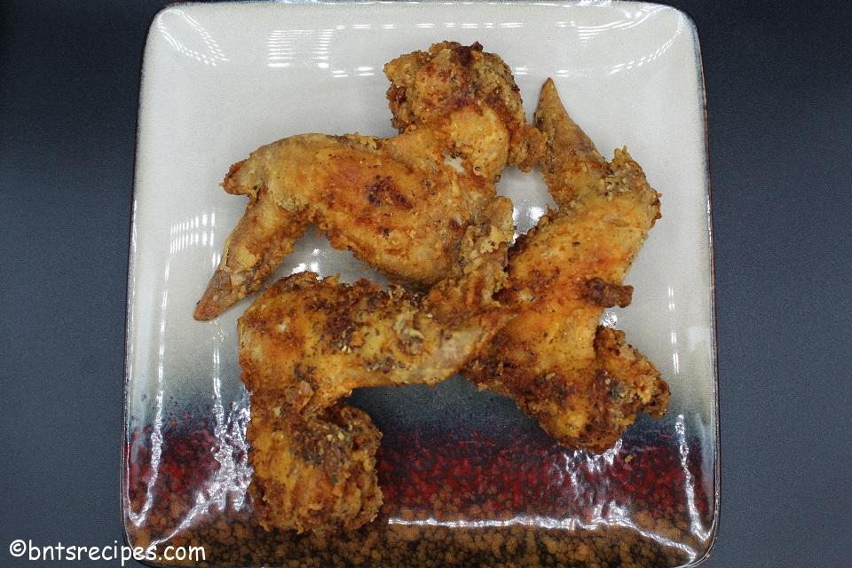Brined and Fried Chicken Wings