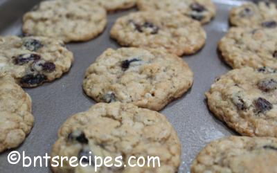 Oatmeal Coconut Rum-soaked Raisin Cookies