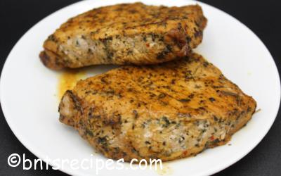 Seared and Baked Boneless Pork Chops