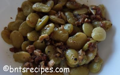 Sauteed and Braised Frozen Lima Beans