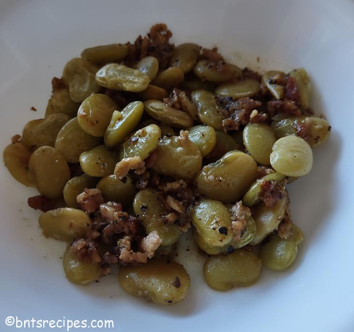 Sauteed and Braised Frozen Lima Beans