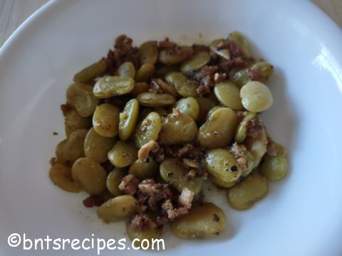 Sauteed and Braised Frozen Lima Beans - B n T's Recipes