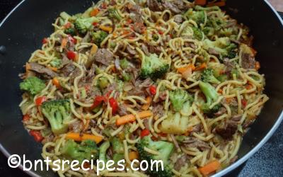 Steak Stir Fry with Vegetables & Noodles