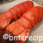 freshly steamed lobster tails