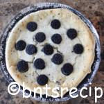 aerial view of oreo cheesecake with oreo crust