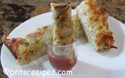 Homemade Cheesy Garlic Breadsticks