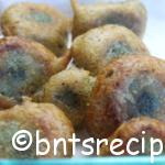 close-up of golden brown crunchy fried tempura battered broccoli