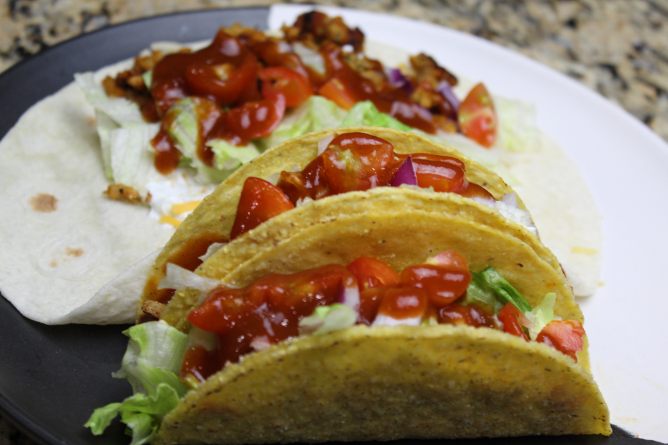Fully Loaded Soft and Hard Ground Turkey Tacos